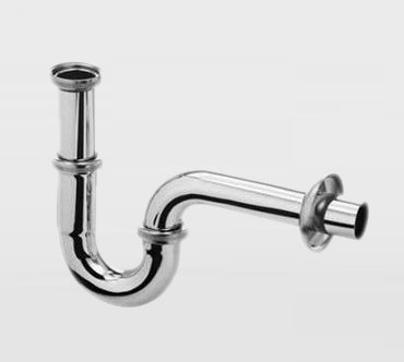 Chrome P-trap for a wash basin