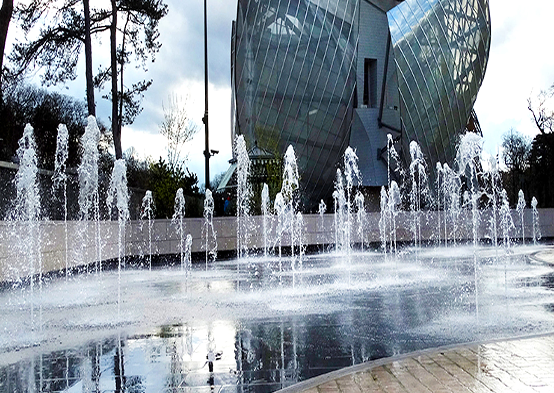 Fountain plaza with ACO surface drainage
